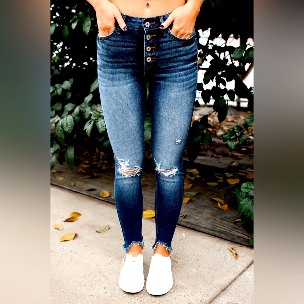 Kancan🔥Button Front Ankle Jean 0/1 very stretchy!